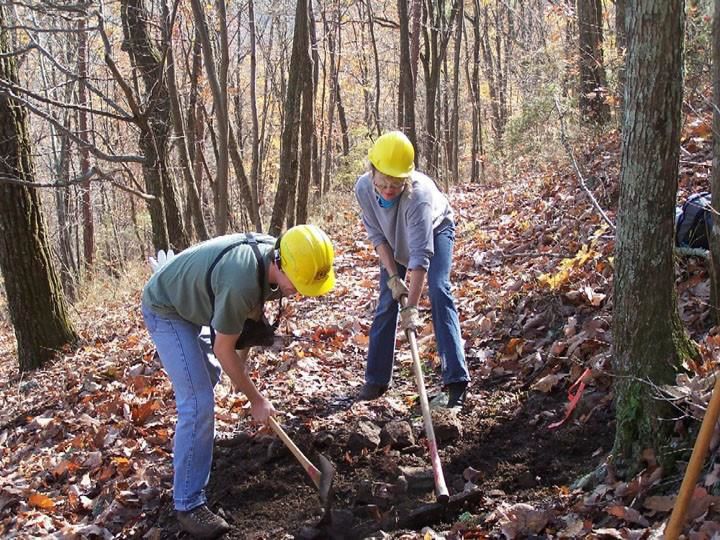 Volunteers play an important role in National Forest trail maintenance